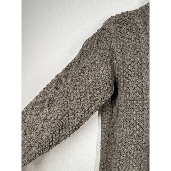 J Crew Womens Cable Knit 100% Wool Tunic Sweater Sz S Fisherman Turtle Neck - Picture 2 of 7